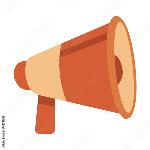 Vibrant orange and yellow megaphone ready for announcements and communication icon