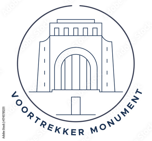 Voortrekker Monument in Pretoria - South Africa - Stock Illustration