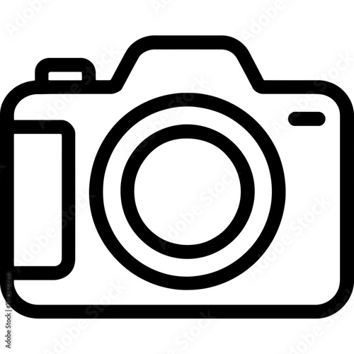 Digital camera outline icon vector