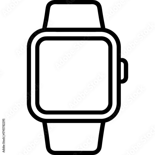 Smartwatch wearable outline icon vector