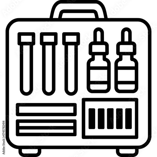 Wine testing kit outline icon vector