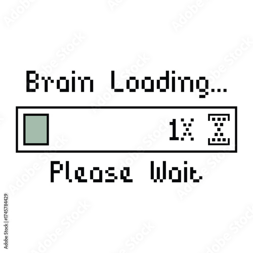 Brain Loading Please Wait Funny Tech T-shirt Quote