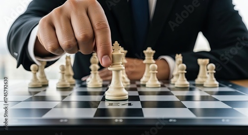 Wallpaper Mural Strategic Moves in a Chess Game with Business Attire Torontodigital.ca