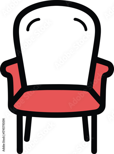 chair vector icon illustration transparent background