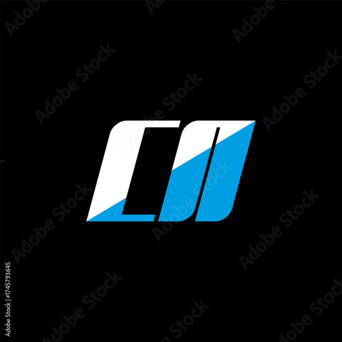 CN letter logo design on black background. CN creative initials letter logo concept. cn icon design. CN white and blue letter icon design on black background. C N