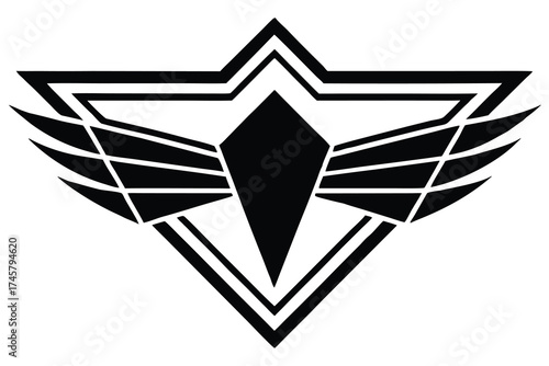  collection of vector wing emblems in a modern, geometric, and stylized design . 