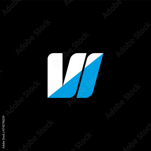 VI letter logo design on black background. VI creative initials letter logo concept. VI icon design. VI white and blue letter icon design on black background. V I