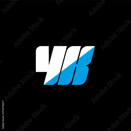 YK letter logo design on black background. YK creative initials letter logo concept. YK icon design. YK white and blue letter icon design on black background. Y K