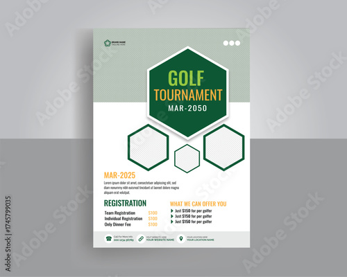 Golf tournament flyer template 