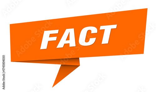 fact banner. fact speech bubble, label, sticker, sign template