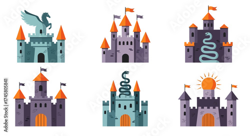 Fantasy Castles - A Collection of Whimsical Fortresses with Unique Designs.