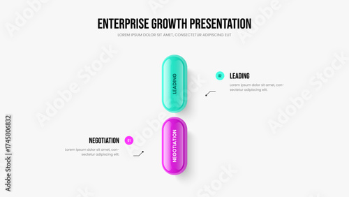 Digital Forecast 2 Option Diagram Presentation Layout. Market Analysis Slideshow Design Vector Illustration. Financial Briefing Two Element Infographic Slide Template.