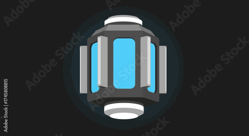 Futuristic Sci Fi Energy Cell Power Core Illustration.