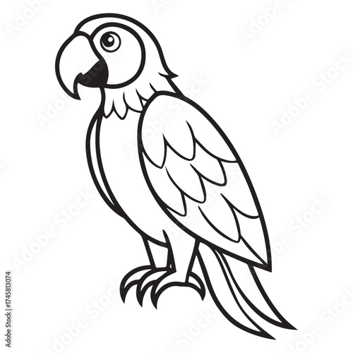 macaw parrot  vector icon