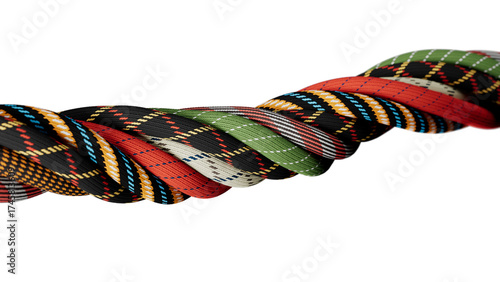 Tightly Braided Colorful Cables with Plaid and Checked Patterns