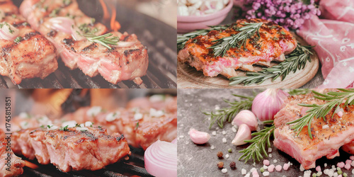 grilled meat on the grill