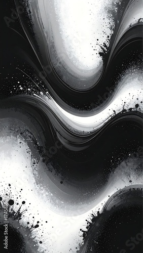Abstract grayscale swirling patterns