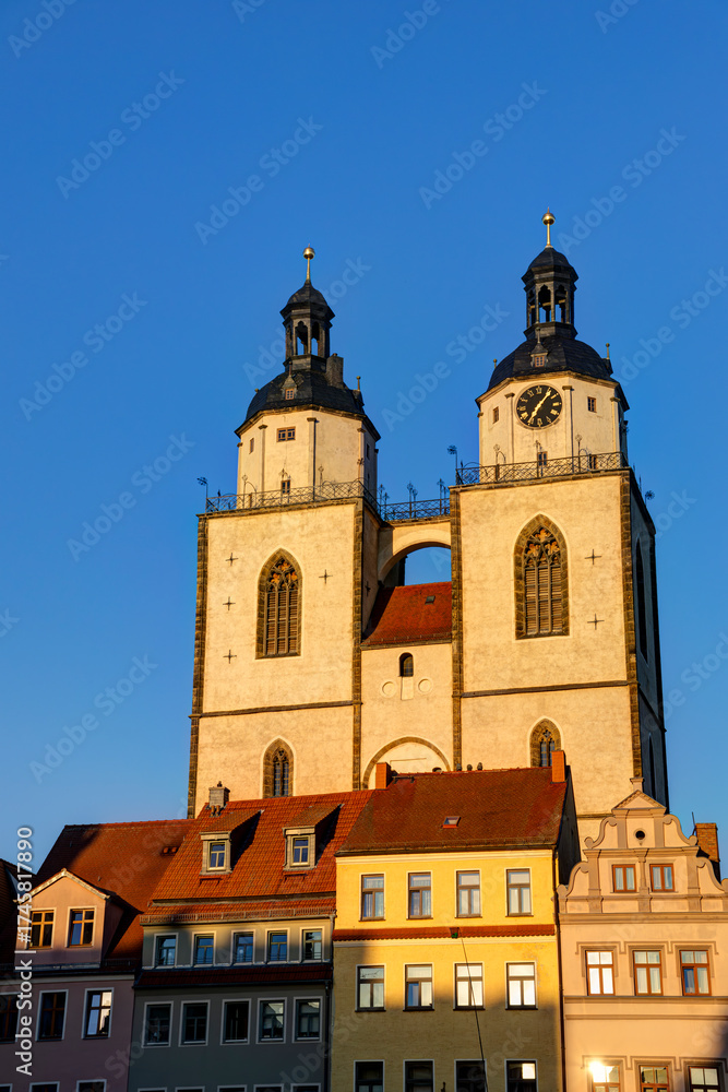 Obraz premium Lutherstadt Wittenberg, Marktplatz mit der Stadtkirche