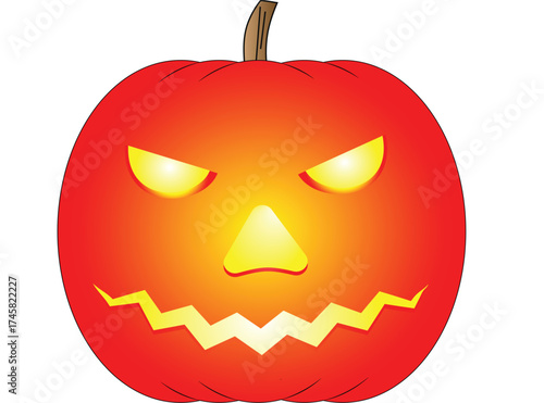 A Halloween pumpkin lantern, or jack-o'-lantern, is a carved pumpkin with a candle