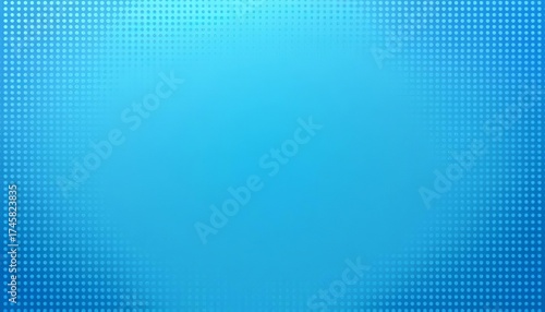 Vibrant blue retro background with halftone dots, pop art style, pattern, dots