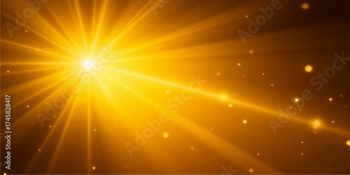 Bright blue abstract background vector illustration with a glowing starburst and energetic rays of light for a futuristic space design