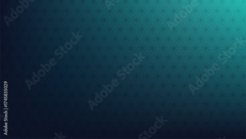 Abstract geometric pixelated gradient background with deep blue and teal transitioning to bright turquoise light