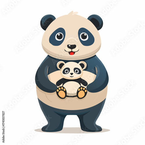 Panda con Pandita.
Adorable Panda con peluche de un Panda