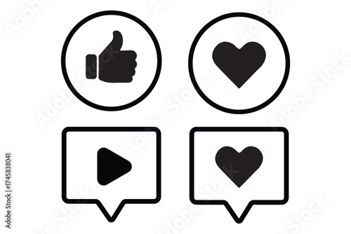 like icon button , thumb up and down icons , good and bad signs , positive and negative , good and bad choice icon