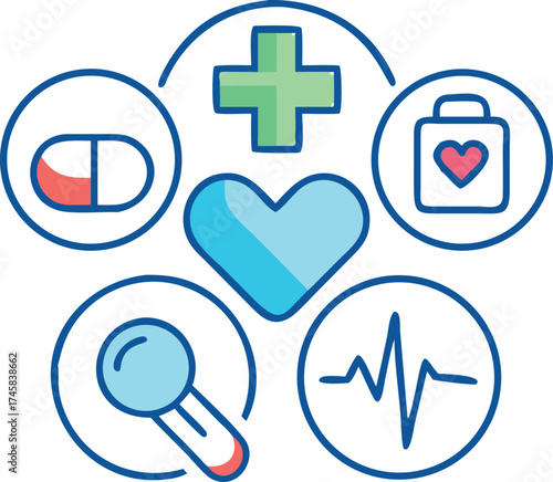 vector set of medical icons