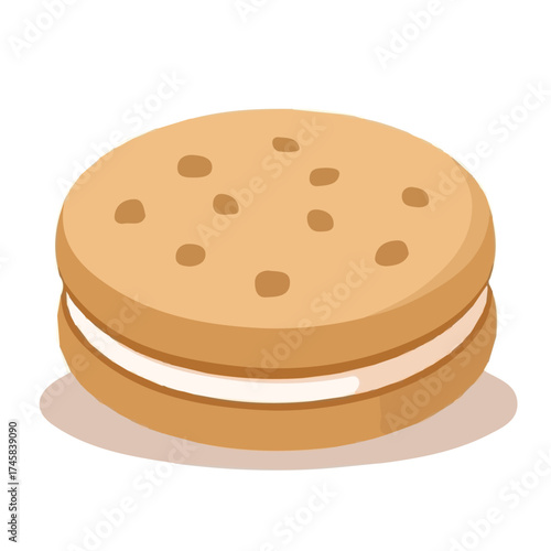 Creamy biscuit vector design