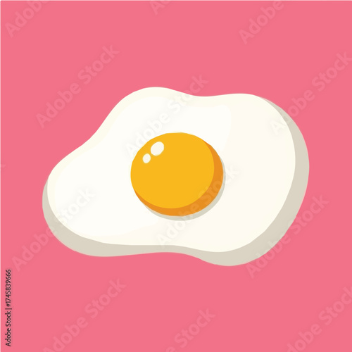 Fried egg icon in vector format for motion graphics