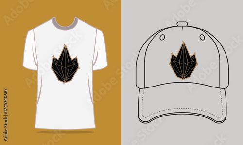 T shirt baseball cap with crystal graphic t-shirt