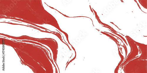 Abstract watercolor background of red paint splashes and grunge texture, like a liquid blood splatter design