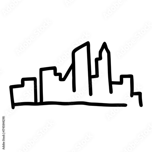 Abstract line art illustration featuring dynamic shapes and flowing curves, creating a sense of movement and energy, perfect for modern design projects and creative applications