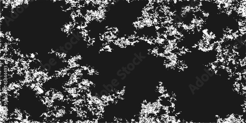 Black and white seamless grunge floral texture pattern with an abstract vintage tree branch illustration and leaf silhouette design