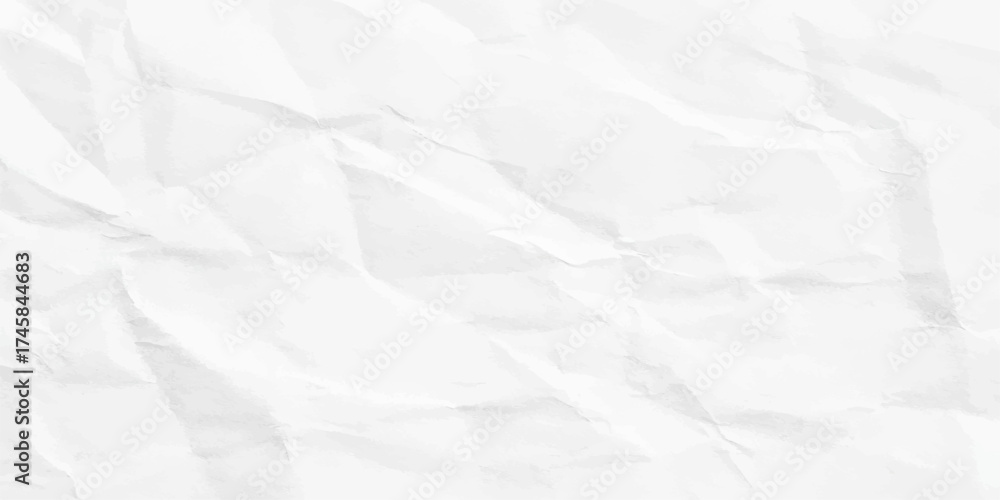 Obraz premium Stock photo description: Crumpled white paper texture background with wrinkled and creased surface