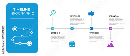 Progress bar featuring 4 arrow-shaped elements, symbolizing the four stages of business strategy and progression. Clean timeline infographic design template. Vector for mobile presentation.