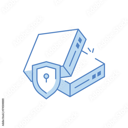 Secure Data Storage vector icon
