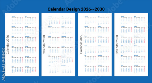 calendar 2026--2060 Template
