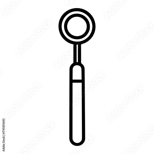 outline icon dental mirror vector on a white background
Vector outline icon on a white background