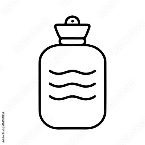 outline icon hot water bottle vector on a white background
Vector outline icon on a white background