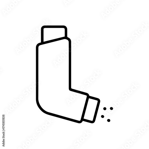outline icon inhaler vector on a white background
Vector outline icon on a white background