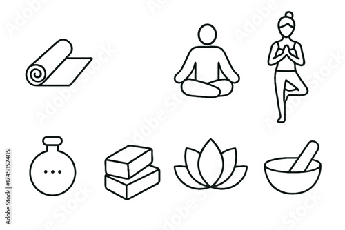 Mother and child practicing yoga together in home environment  