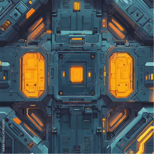 Vektorgrafik zum Thema: 80s, neon, tabletop, rpg, space, sci-fi, science, fiction, retro, pop, spielfeld, vector, grafik, alien, weltraum, weltraumabenteuer,