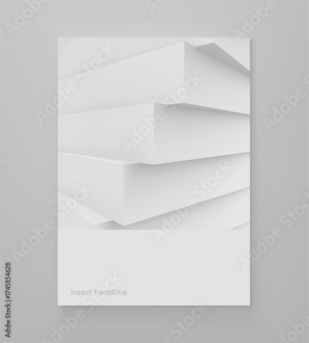 Stack of blocks. Stacked wood planks. Abstract background. Cover design template. Vector illusration for poster, presentation, advertising, marketing or banner.