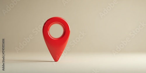 Vibrant red location pin symbolizing discovery, direction, and finding your way forward