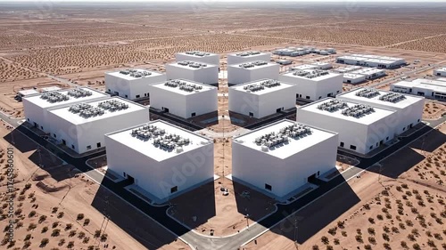 Wallpaper Mural Time-Lapse Aerial View of AI Data Center Construction Torontodigital.ca
