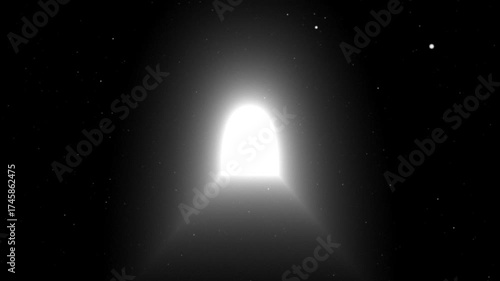 Mysterious Entrance Light In Liminal Place Background