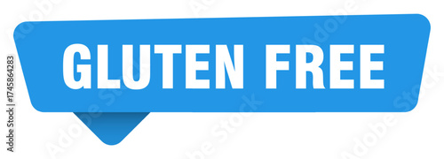 gluten free sticker. gluten free blue sign isolated on transpatent background