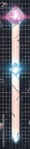 Vektorgrafik zum Thema: 80s, neon, tabletop, rpg, space, sci-fi, science, fiction, retro, pop, spielfeld, vector, grafik, alien, weltraum, weltraumabenteuer,